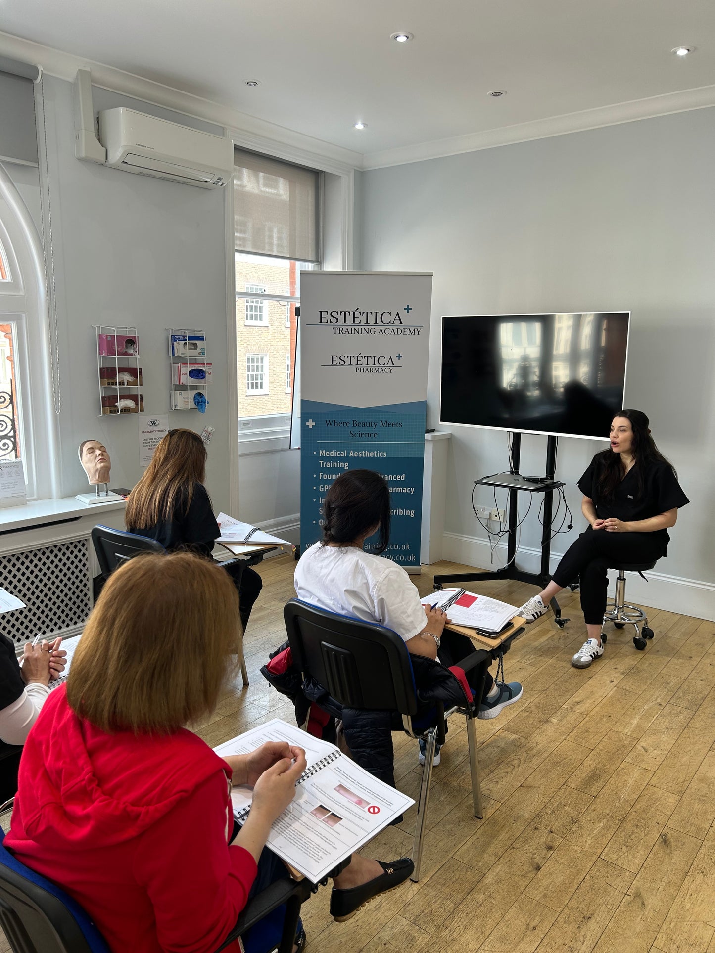 Teacher going through theory aspect of the foundation filler course