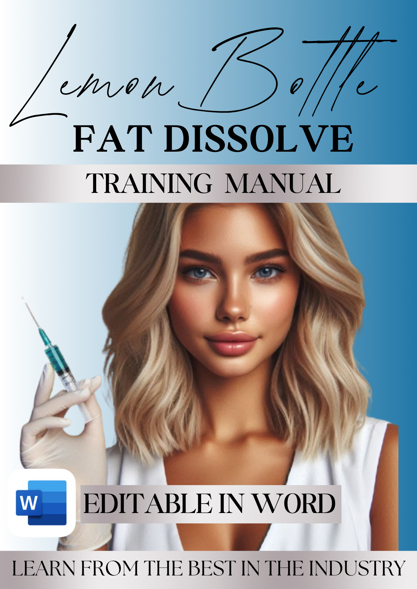 Lemon Bottle Fat Dissolving Editable Training Manual